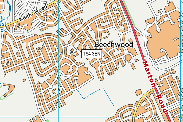 TS4 3EN map - OS VectorMap District (Ordnance Survey)