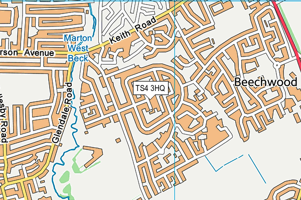 TS4 3HQ map - OS VectorMap District (Ordnance Survey)