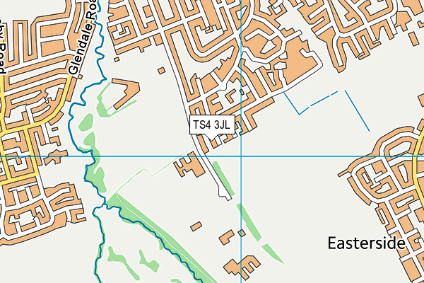 TS4 3JL map - OS VectorMap District (Ordnance Survey)