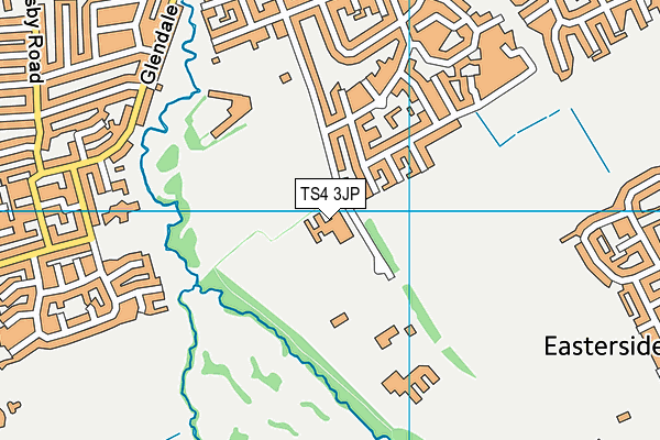 TS4 3JP map - OS VectorMap District (Ordnance Survey)