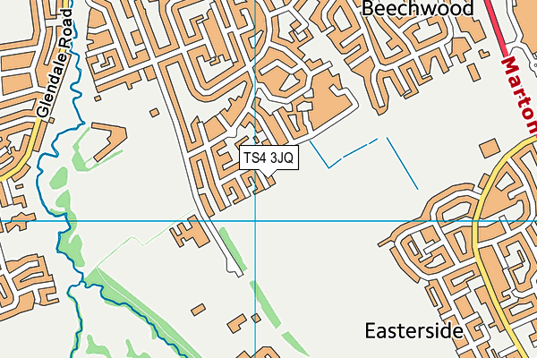 TS4 3JQ map - OS VectorMap District (Ordnance Survey)