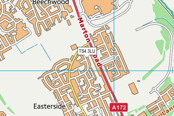 TS4 3LU map - OS VectorMap District (Ordnance Survey)