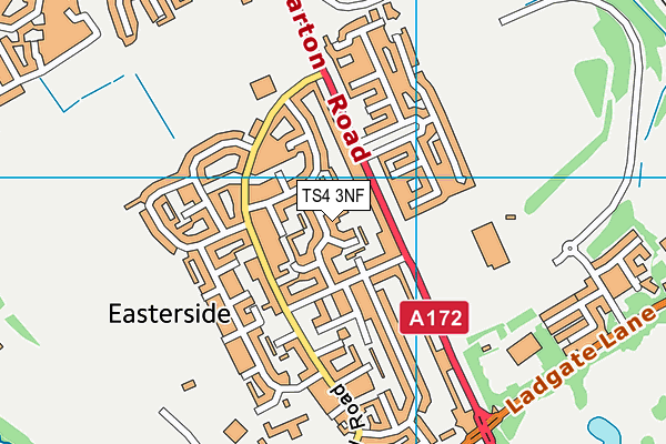 TS4 3NF map - OS VectorMap District (Ordnance Survey)