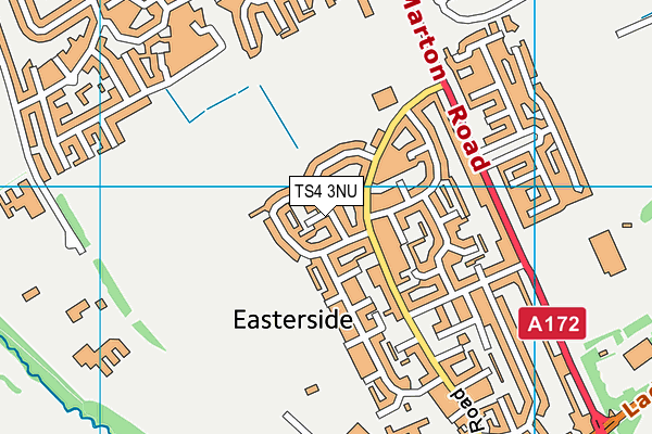 TS4 3NU map - OS VectorMap District (Ordnance Survey)