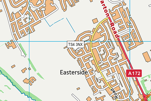 TS4 3NX map - OS VectorMap District (Ordnance Survey)