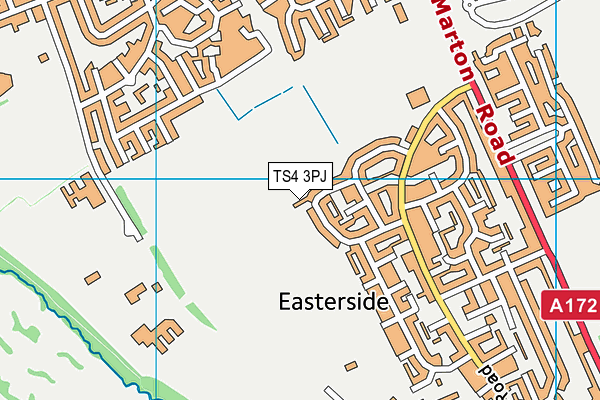 TS4 3PJ map - OS VectorMap District (Ordnance Survey)