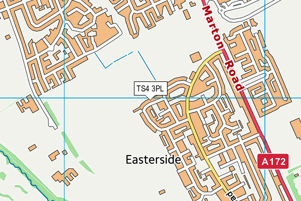 TS4 3PL map - OS VectorMap District (Ordnance Survey)