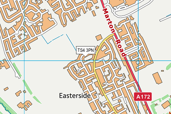 TS4 3PN map - OS VectorMap District (Ordnance Survey)