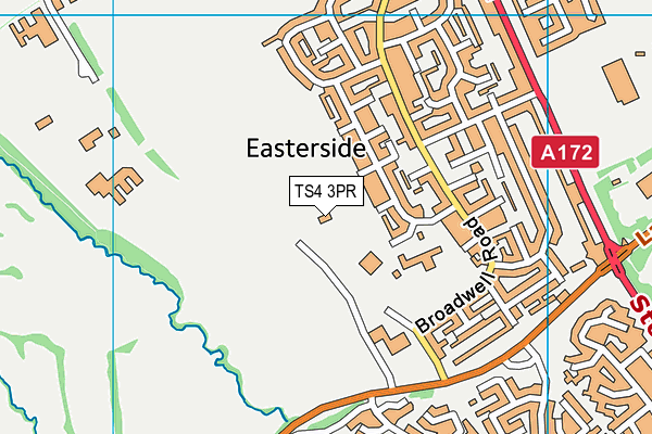 TS4 3PR map - OS VectorMap District (Ordnance Survey)
