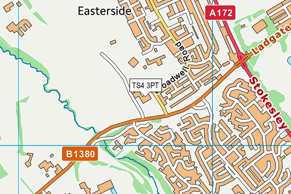 Holmwood School map (TS4 3PT) - OS VectorMap District (Ordnance Survey)