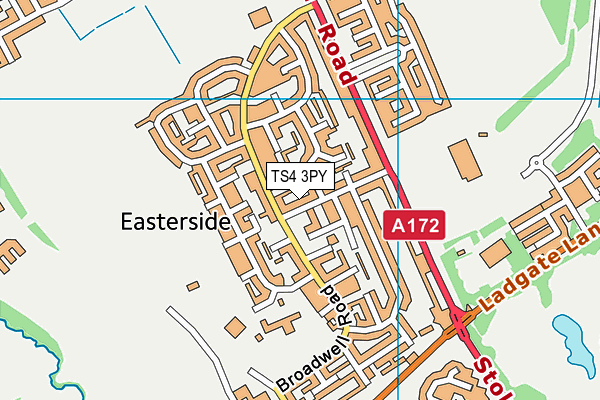 TS4 3PY map - OS VectorMap District (Ordnance Survey)