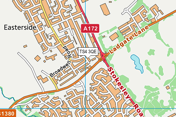 TS4 3QE map - OS VectorMap District (Ordnance Survey)