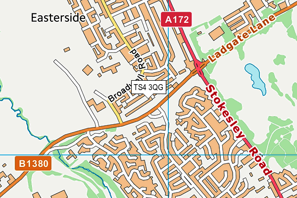 TS4 3QG map - OS VectorMap District (Ordnance Survey)