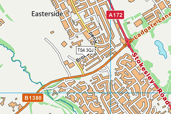 TS4 3QJ map - OS VectorMap District (Ordnance Survey)