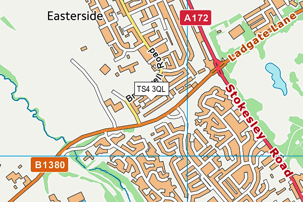 TS4 3QL map - OS VectorMap District (Ordnance Survey)