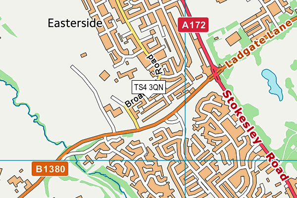 TS4 3QN map - OS VectorMap District (Ordnance Survey)