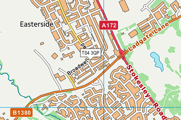 TS4 3QP map - OS VectorMap District (Ordnance Survey)