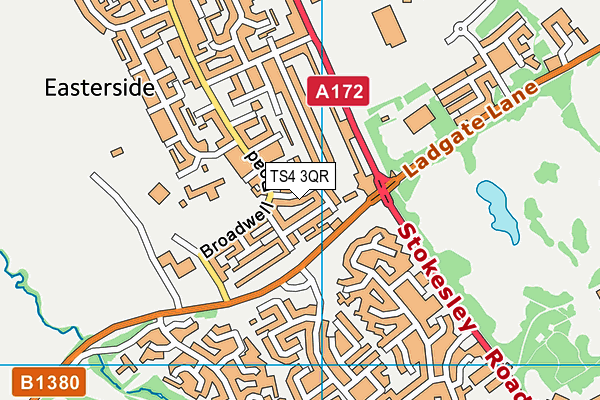 TS4 3QR map - OS VectorMap District (Ordnance Survey)