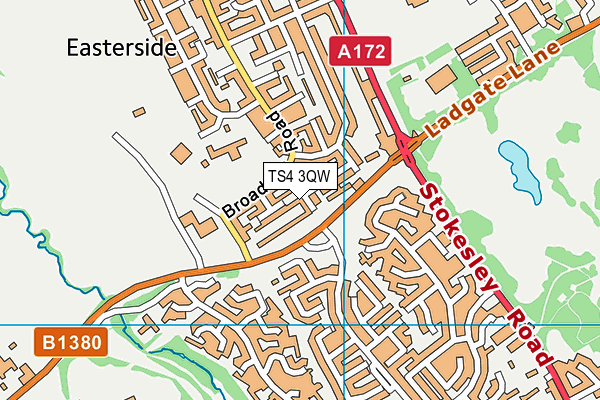 TS4 3QW map - OS VectorMap District (Ordnance Survey)