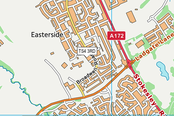 TS4 3RD map - OS VectorMap District (Ordnance Survey)