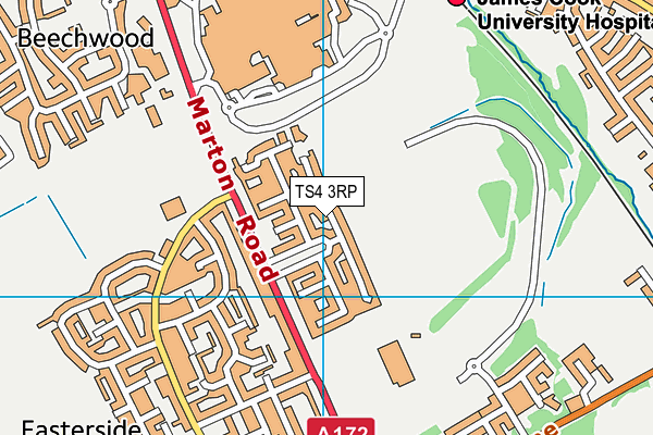 TS4 3RP map - OS VectorMap District (Ordnance Survey)