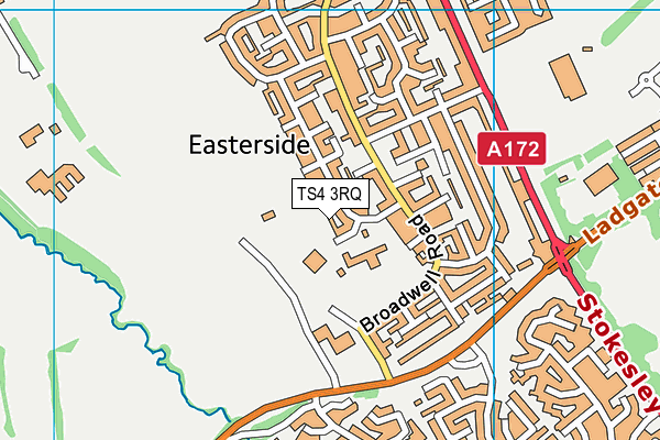 TS4 3RQ map - OS VectorMap District (Ordnance Survey)