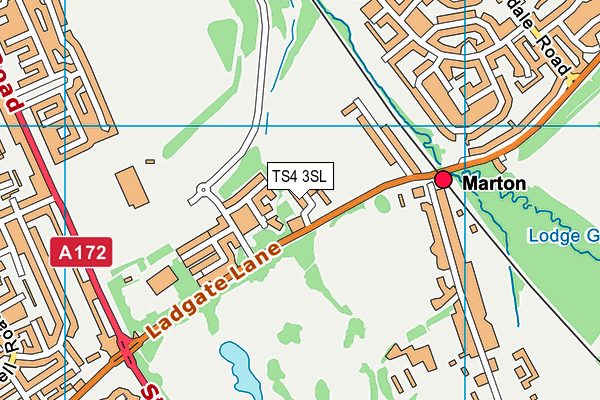 TS4 3SL map - OS VectorMap District (Ordnance Survey)