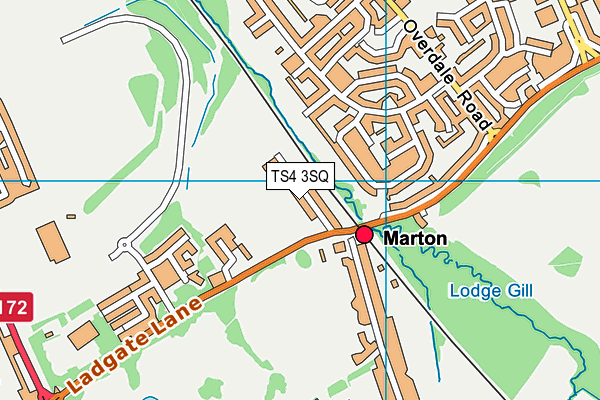 TS4 3SQ map - OS VectorMap District (Ordnance Survey)