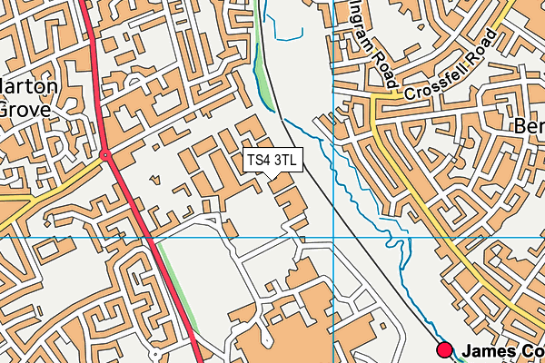 TS4 3TL map - OS VectorMap District (Ordnance Survey)