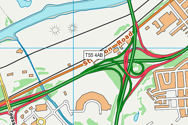 TS5 4AB map - OS VectorMap District (Ordnance Survey)