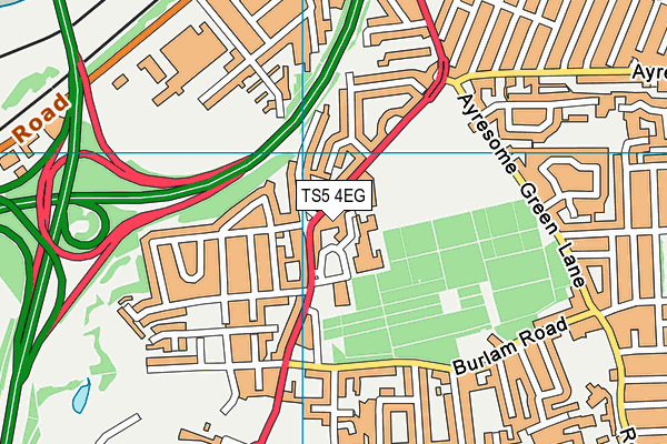 TS5 4EG map - OS VectorMap District (Ordnance Survey)