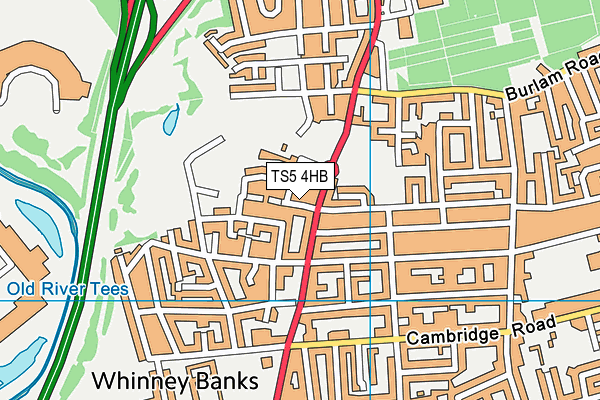 TS5 4HB map - OS VectorMap District (Ordnance Survey)
