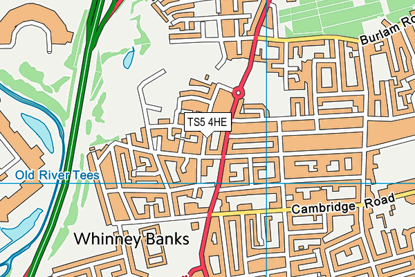 TS5 4HE map - OS VectorMap District (Ordnance Survey)