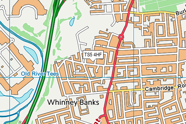 TS5 4HF map - OS VectorMap District (Ordnance Survey)