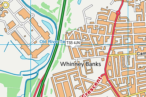 TS5 4JN map - OS VectorMap District (Ordnance Survey)