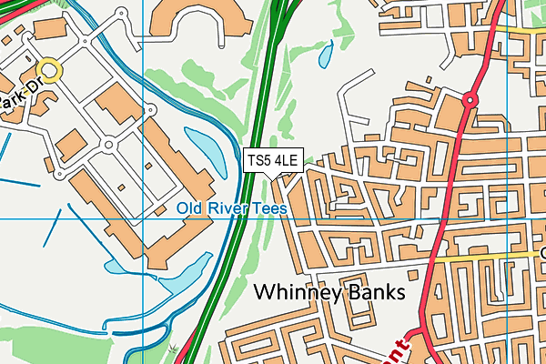TS5 4LE map - OS VectorMap District (Ordnance Survey)
