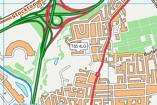 TS5 4LG map - OS VectorMap District (Ordnance Survey)