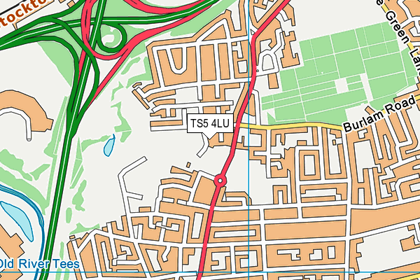 TS5 4LU map - OS VectorMap District (Ordnance Survey)