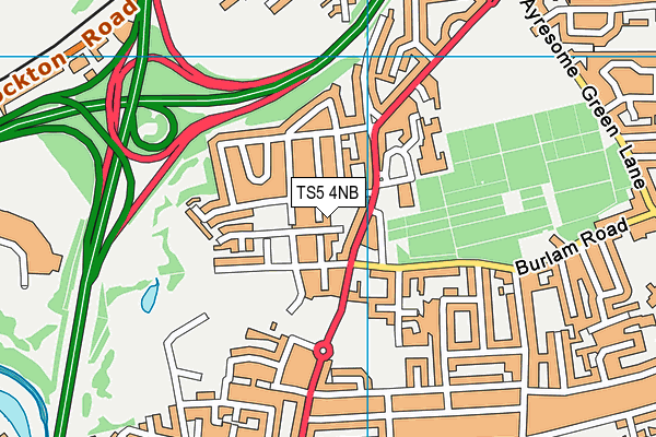 TS5 4NB map - OS VectorMap District (Ordnance Survey)