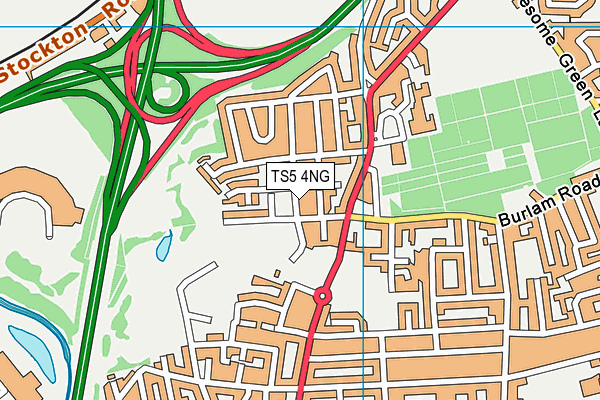 TS5 4NG map - OS VectorMap District (Ordnance Survey)
