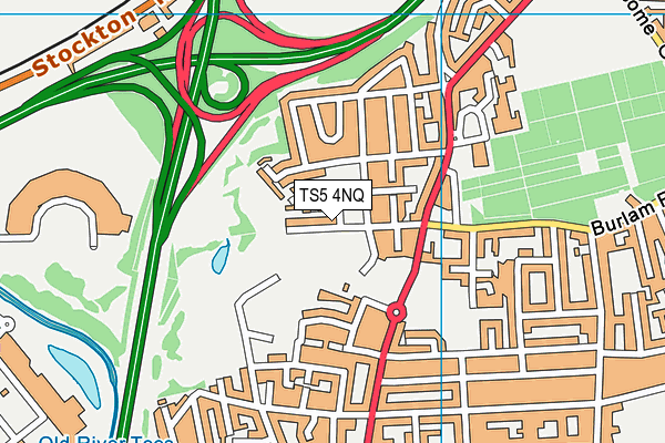 TS5 4NQ map - OS VectorMap District (Ordnance Survey)