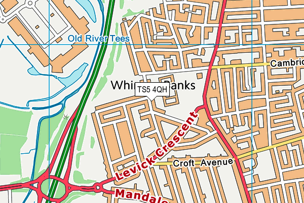 TS5 4QH map - OS VectorMap District (Ordnance Survey)