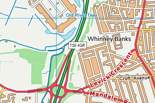 TS5 4QR map - OS VectorMap District (Ordnance Survey)