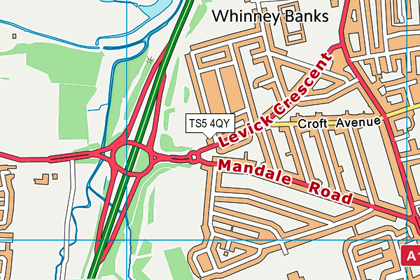 TS5 4QY map - OS VectorMap District (Ordnance Survey)