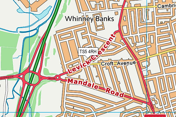 TS5 4RH map - OS VectorMap District (Ordnance Survey)