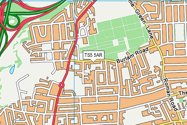 TS5 5AR map - OS VectorMap District (Ordnance Survey)