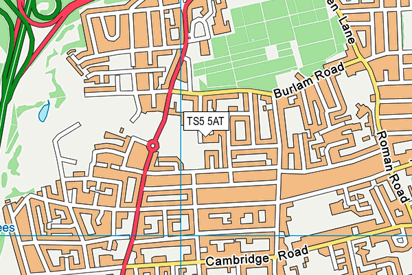 TS5 5AT map - OS VectorMap District (Ordnance Survey)