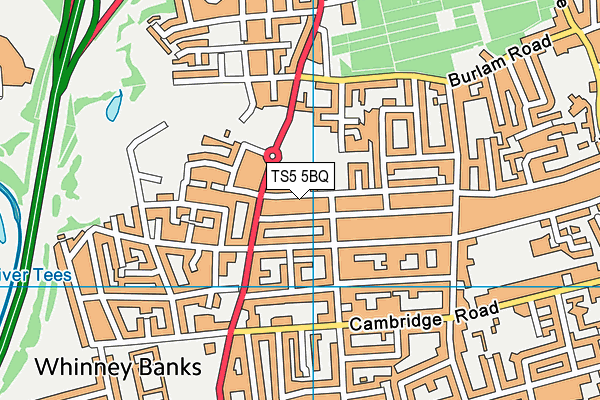 TS5 5BQ map - OS VectorMap District (Ordnance Survey)
