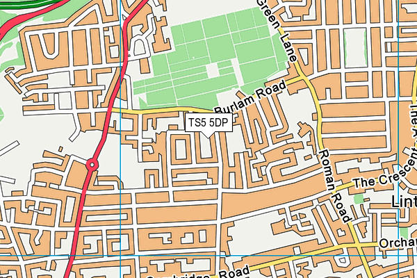 TS5 5DP map - OS VectorMap District (Ordnance Survey)