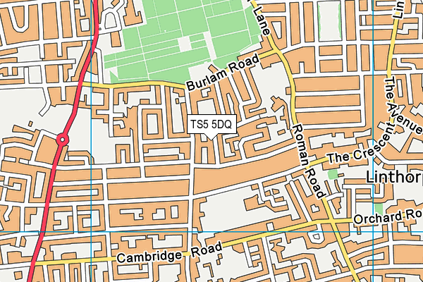 TS5 5DQ map - OS VectorMap District (Ordnance Survey)